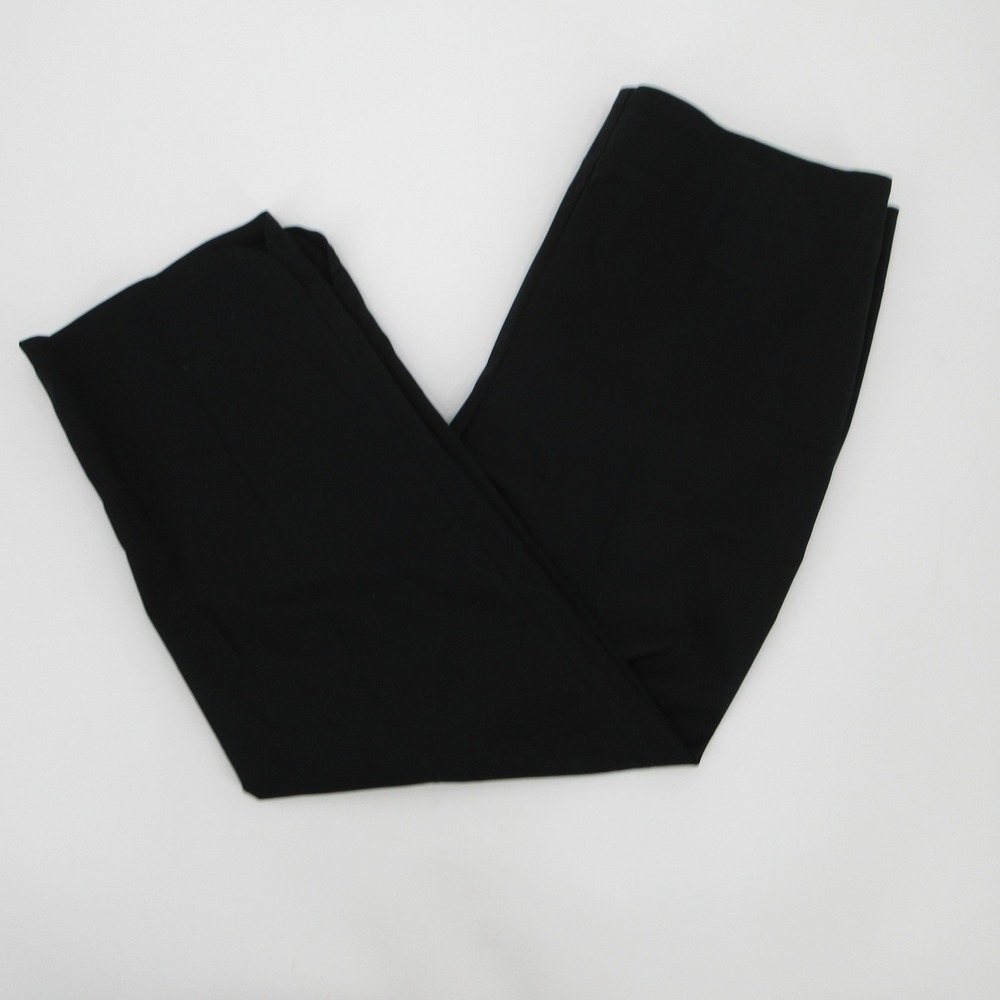 Talbots Womens Black Side Zip Cropped Straight Leg Pants Size 10 High Rise